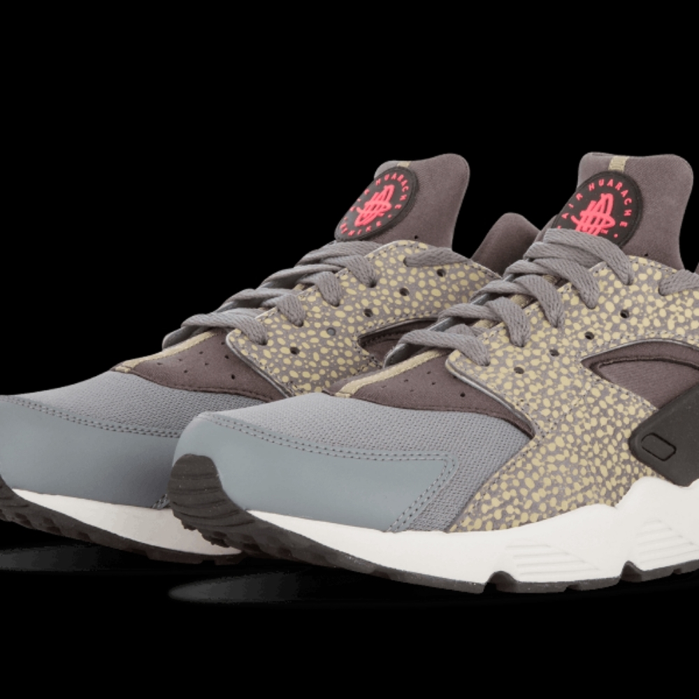 COPY - Nike Air Huarache Run Prm Safari Medium Cool Grey Hyper Black Punch Ash …
